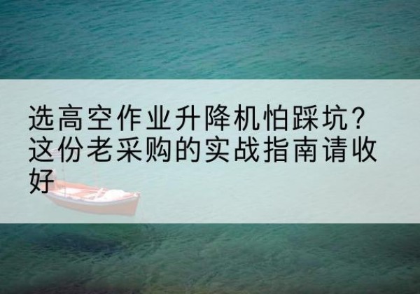 汕头高空作业升降机厂家推荐-选高空作业升降机怕踩坑？这份老采购的实战指南请收好